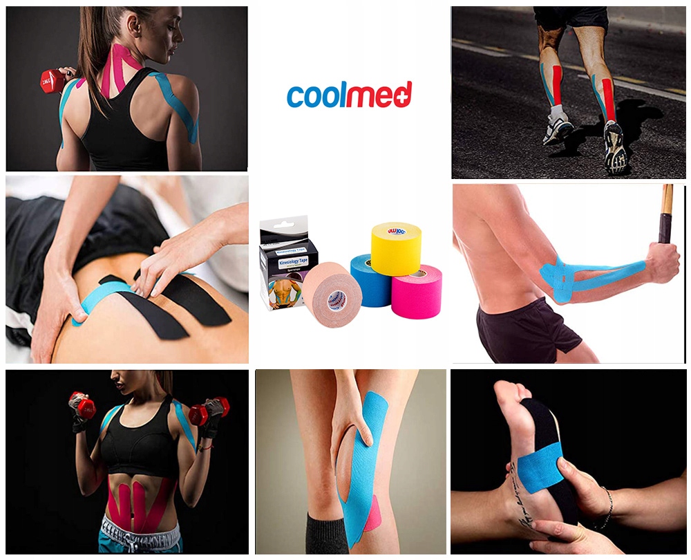 MEDYCZNE SPORTOWE PLASTRY TAPE TAPING KINESIOLOGY Szerokość produktu 5 cm