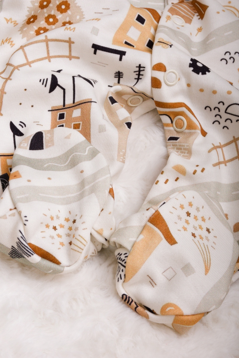 Pajacyk niemowlęcy rozpinany, bawełniany rozm. 68 Rozmiar 68