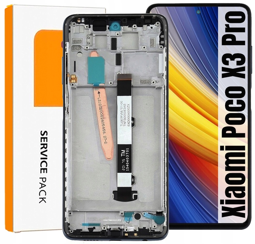 Displej Pro Xiaomi Poco X3 Pro Originální LCD Displej Rámeček Černý