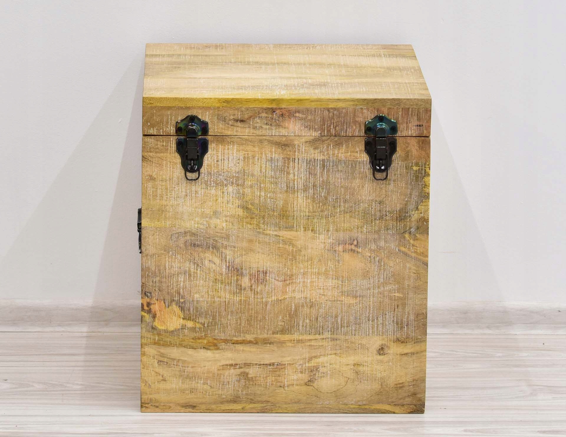 Kufer skrzynia kolonialna lite drewno mango Indie Pojemność skrzyni 100 l