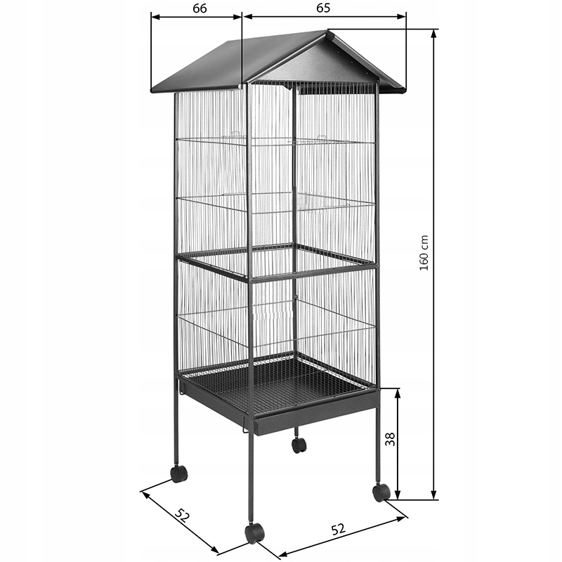 KLATKA DUŻA METALOWA DLA PTAKÓW EGZOTYCZNYCH WOLIERA DLA PAPUG KANARKÓW Marka inna