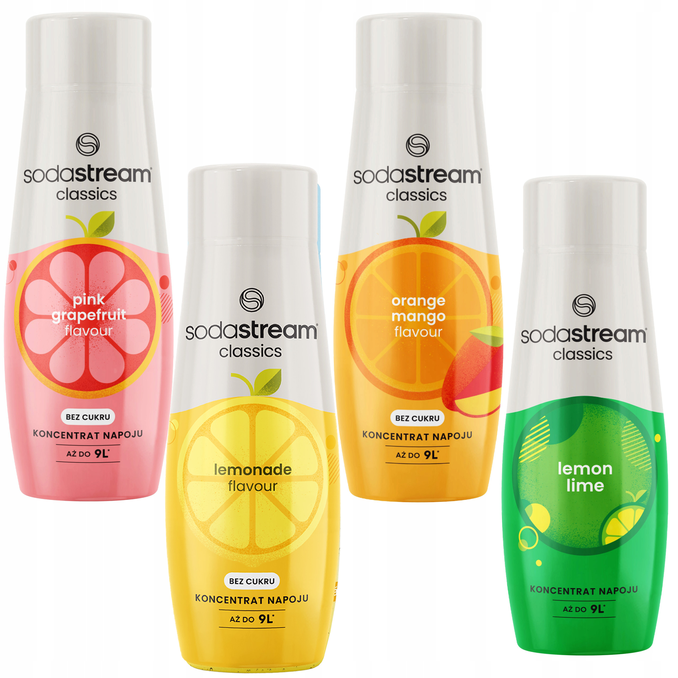 Sodastream Sirup 4 různé příchutě, sada koncentrátů