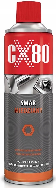 

Spray Smar Miedziany -30°C do +1200°C 500ml CX80