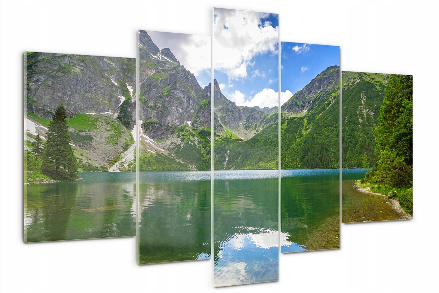 

Obraz szklany tryptyk Morskie oko Tatry 170x100cm