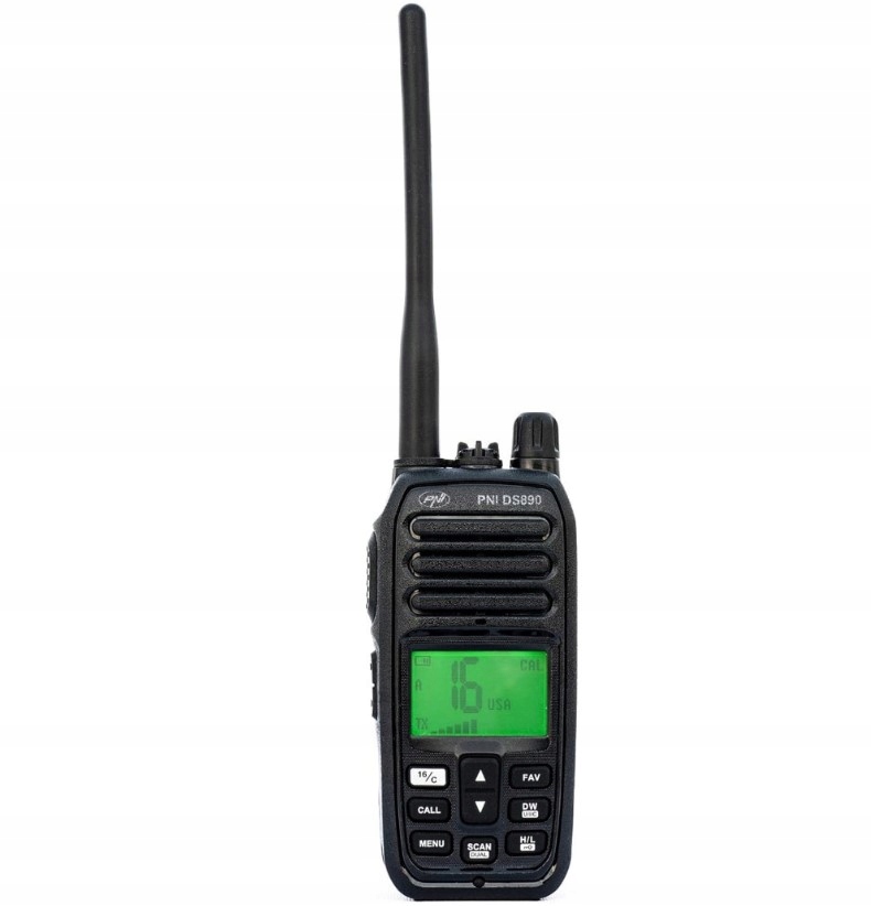 Pni DS890 ręczny radiotelefon morski Vhf IP67, pływający, moc 5W, Nrc, Wx