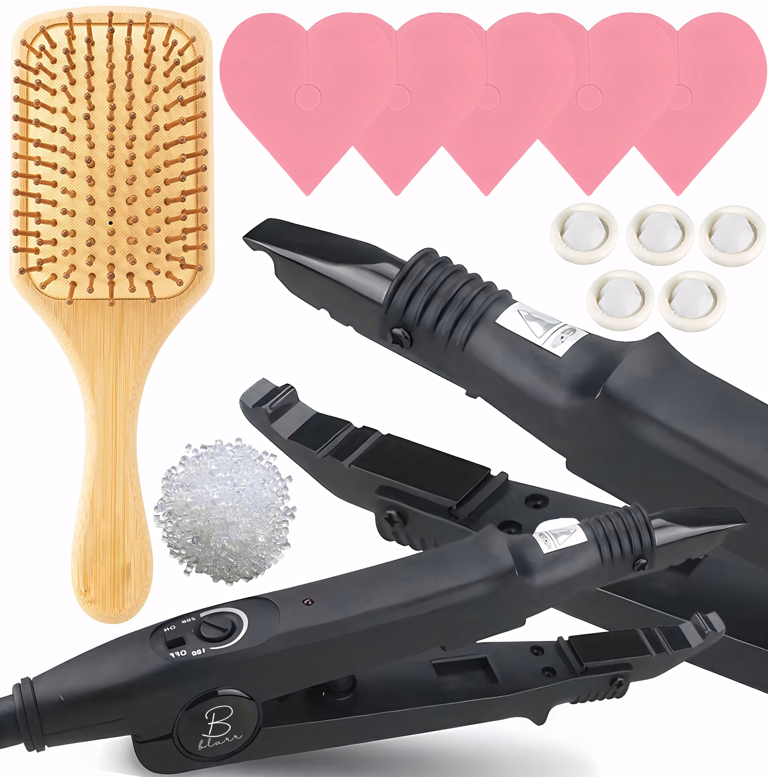 Sada Svařovacích Strojů Na Prodlužování Vlasů, Italský Keratin, Krytky, Kartáč