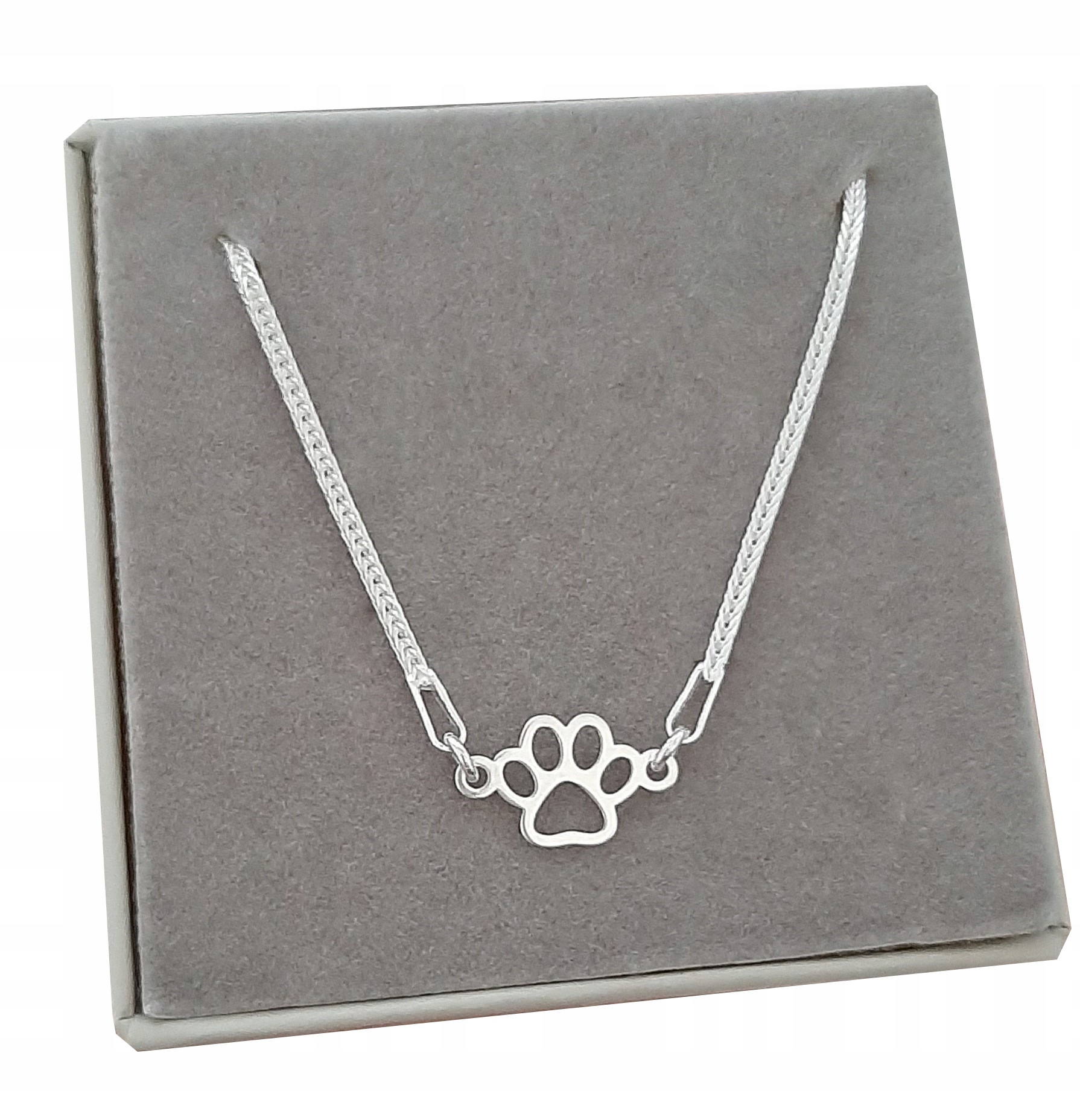 

Naszyjnik łapka psa kota celebrytka srebro 925