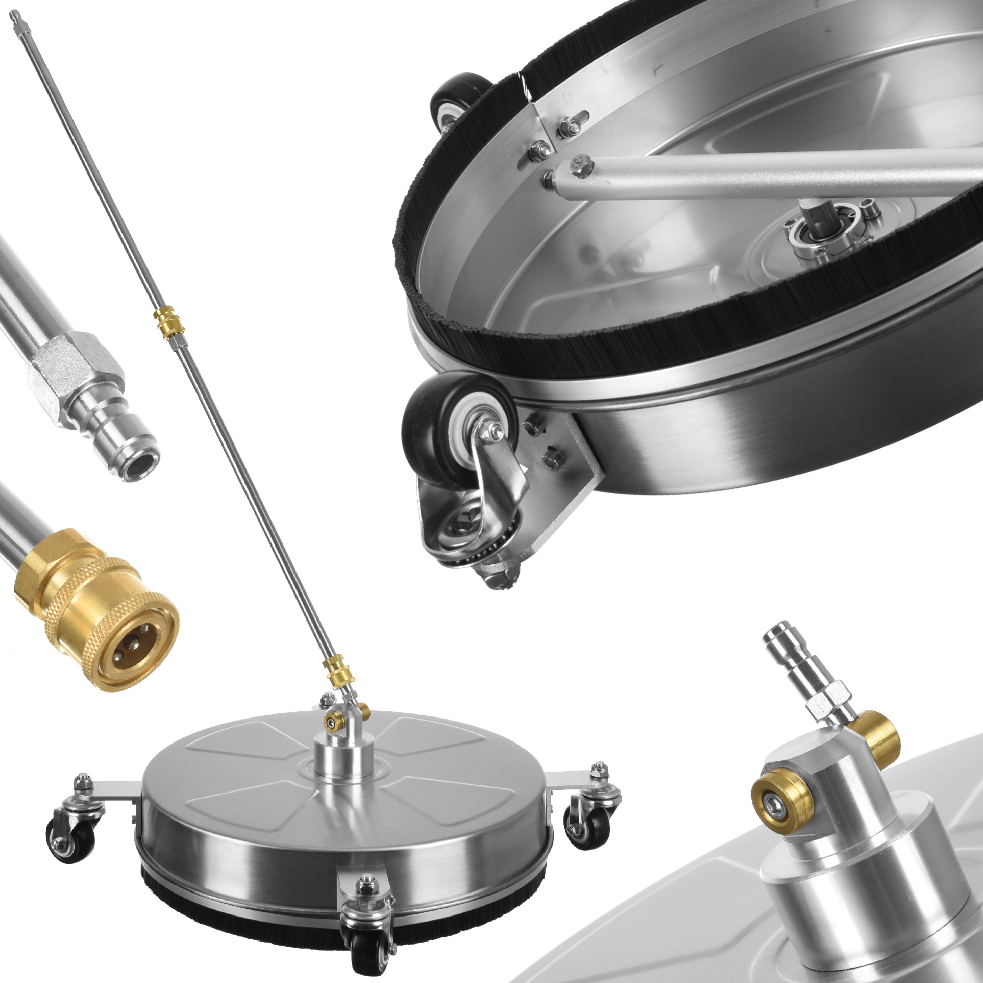 Szczotka do mycia kostki bruku tarasu T-racer 15" 38cm do myjek spalinowych