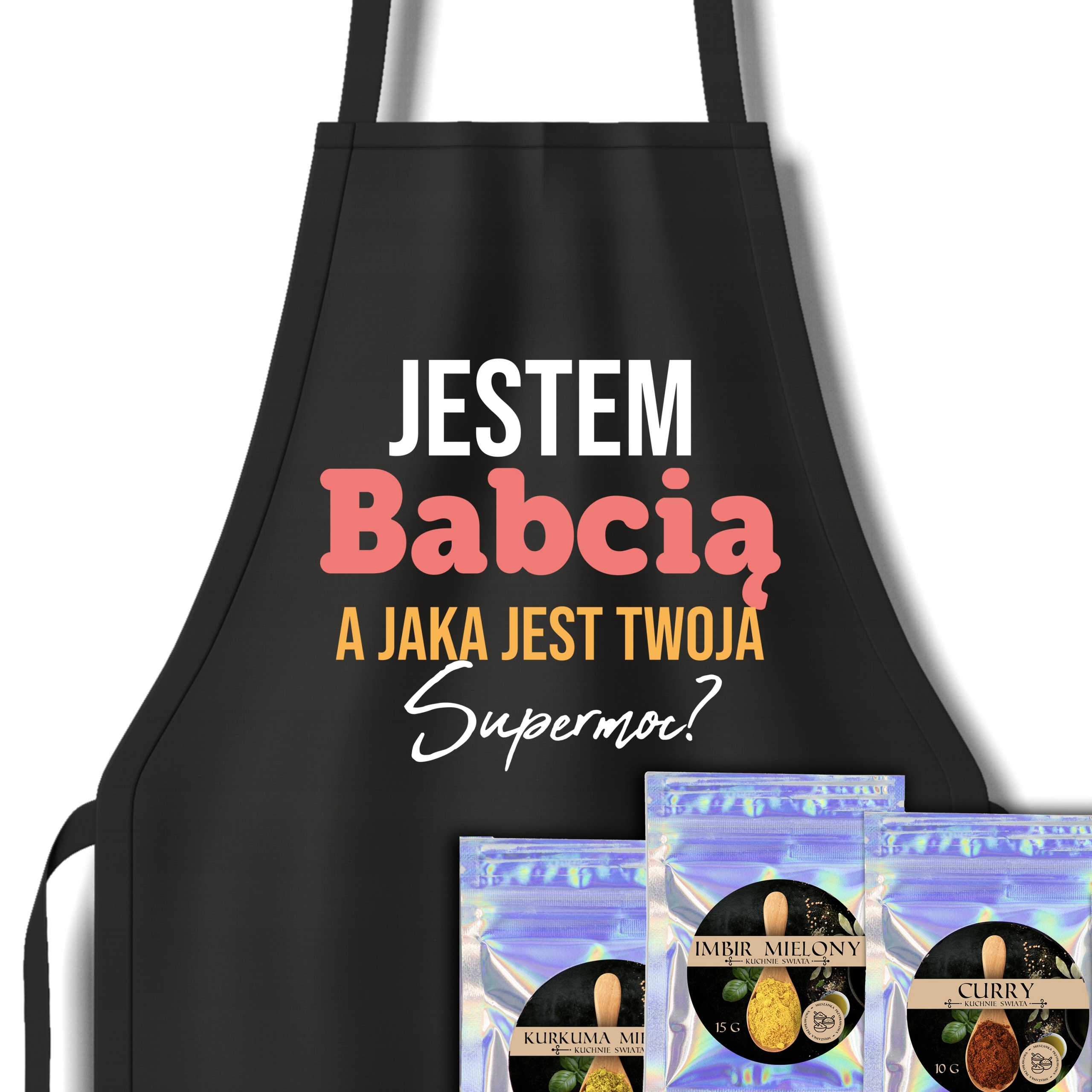 Černá Kuchyňská Zástěra Ideální Jako Dárek Pro Babičku Vysoká Kvalita Vzorů