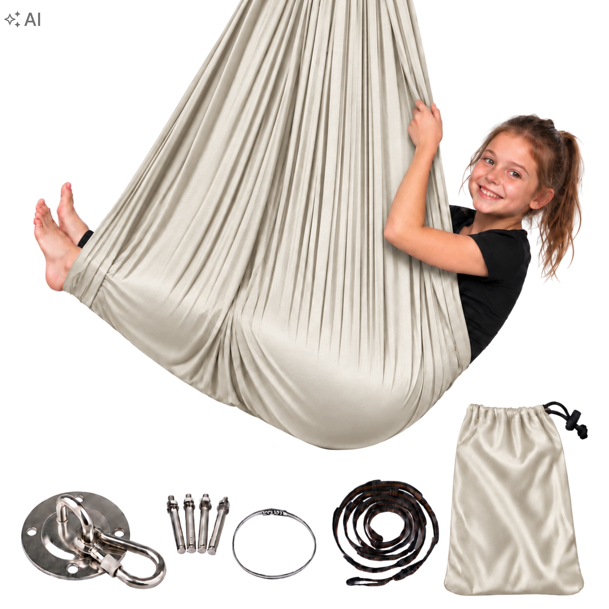 Houpací síť Šátek pro děti i dospělé Senzorická houpačka Kokon 280x150 cm