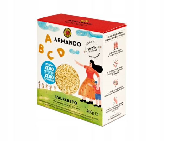 8 x Těstoviny L'alfabeto 400 g Armando