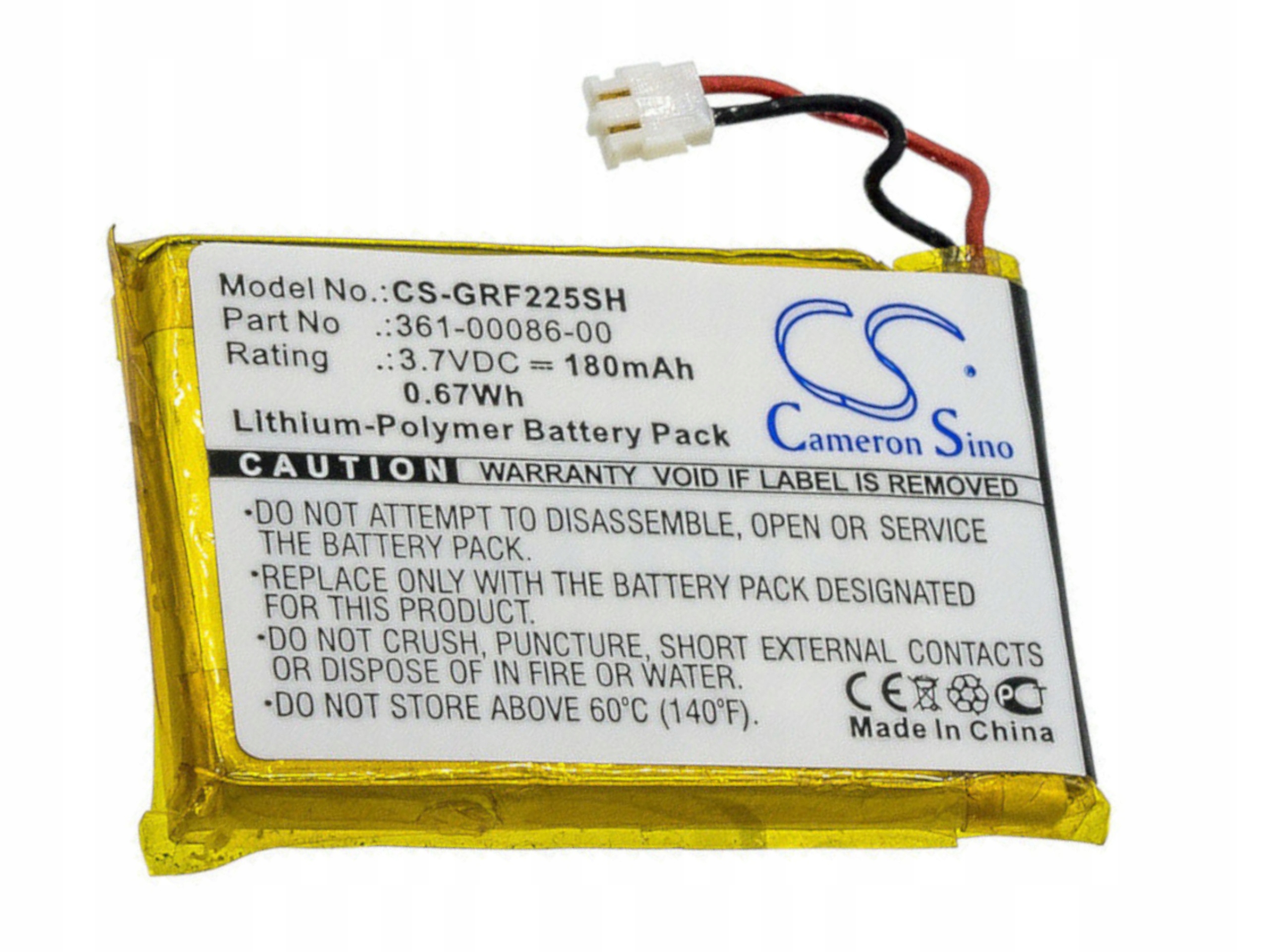 

Bateria 361-00086-00 do Garmin Approach G10 S20