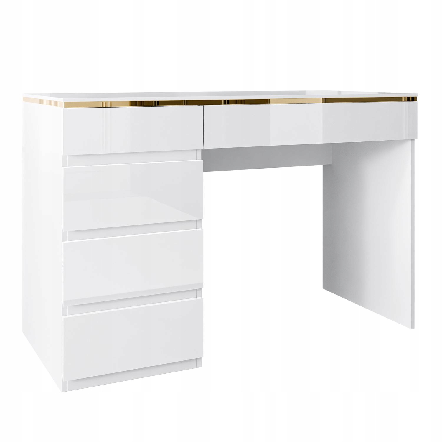 Biurko AURORA z szufladami Białe