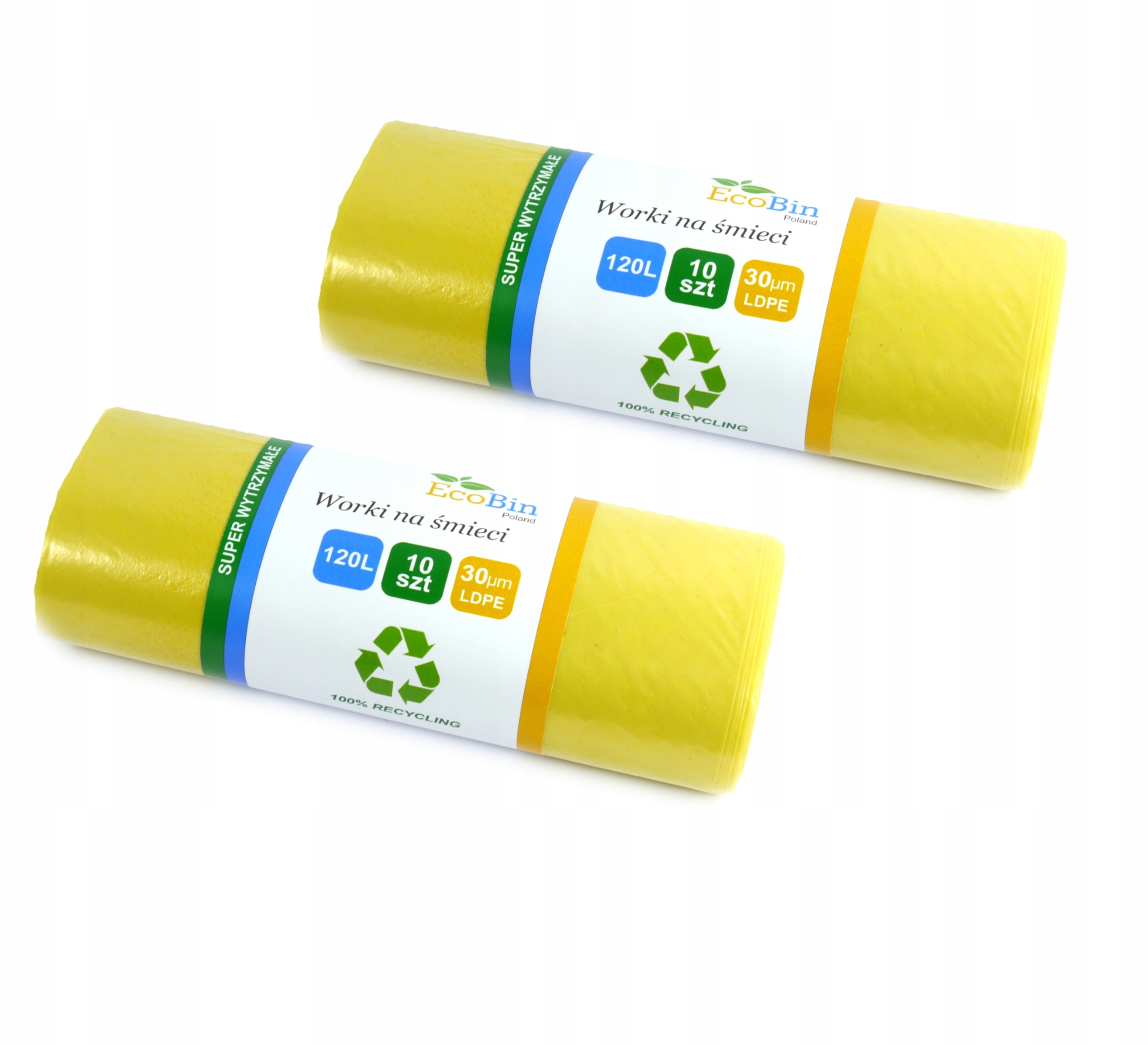 

Worki na śmieci do segregacji 120L żółte 20szt