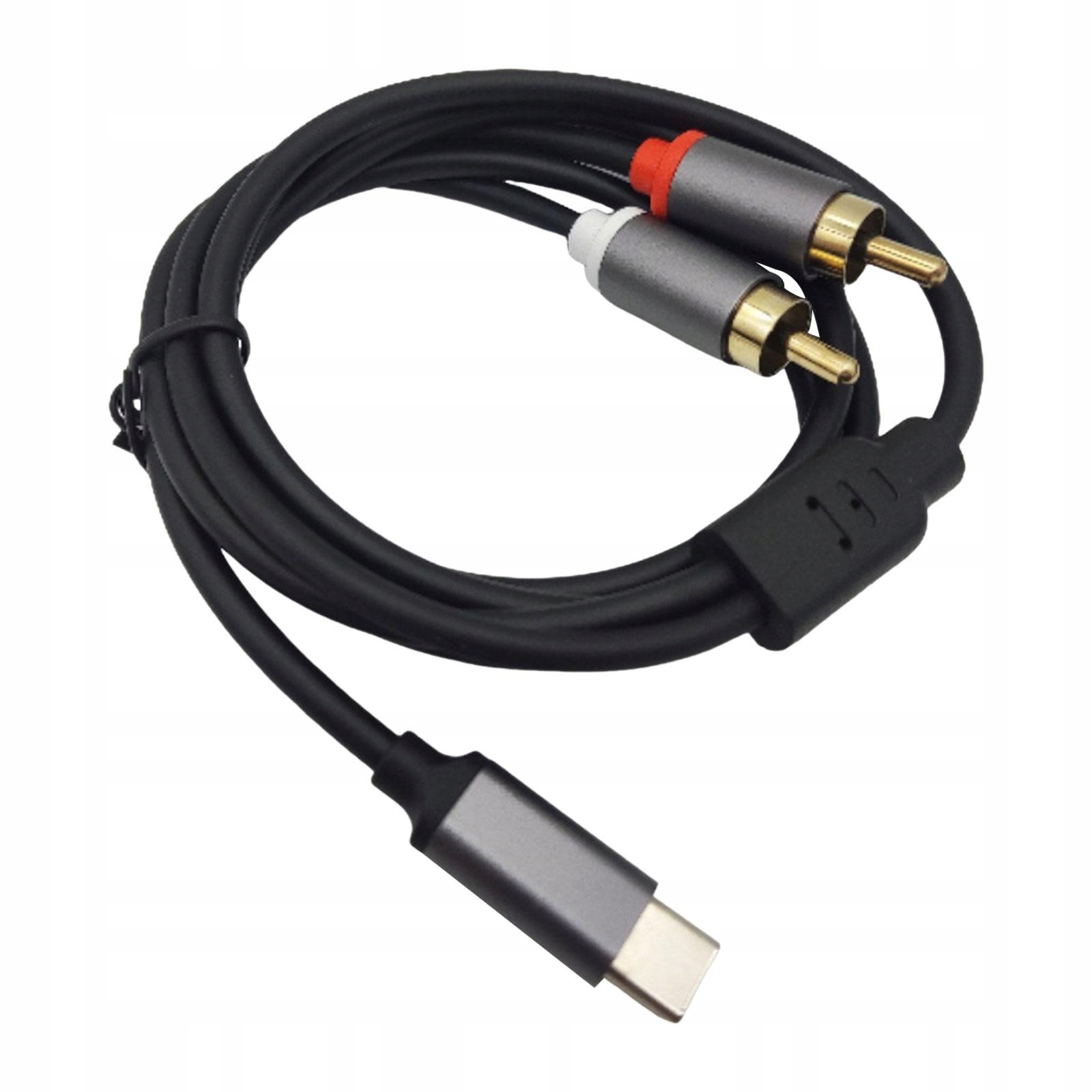 Type c to 2 RCA Cable Stereo Cable USB C Aux 2m Długość kabla 0 m