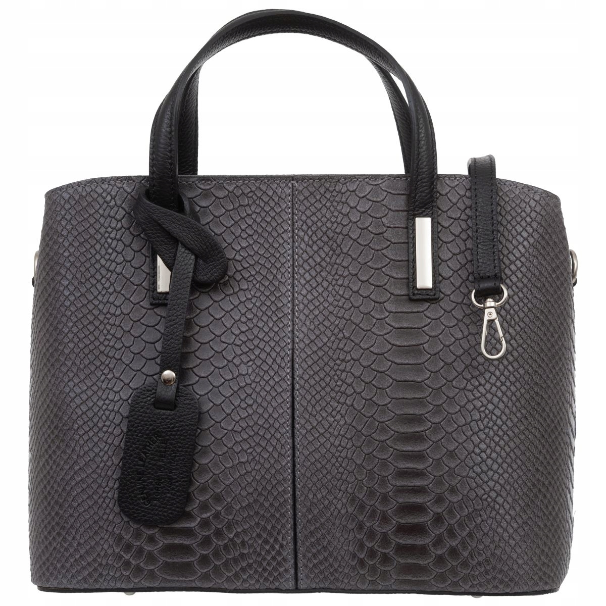 Kožená kabelka Kufřík Vezze Rara Antracit