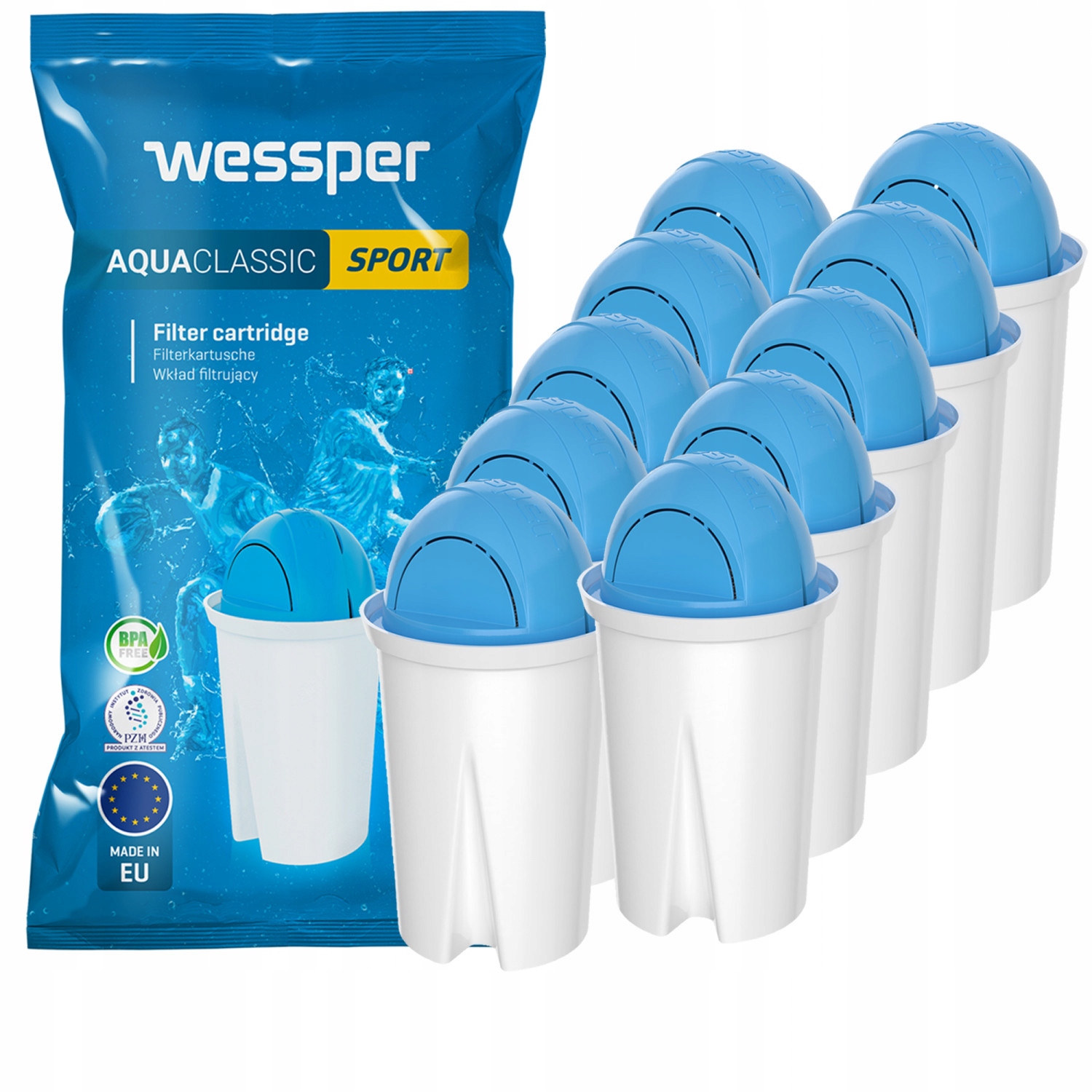 

10x Filtr Wessper Sport Do Dzbanka Filtrującego