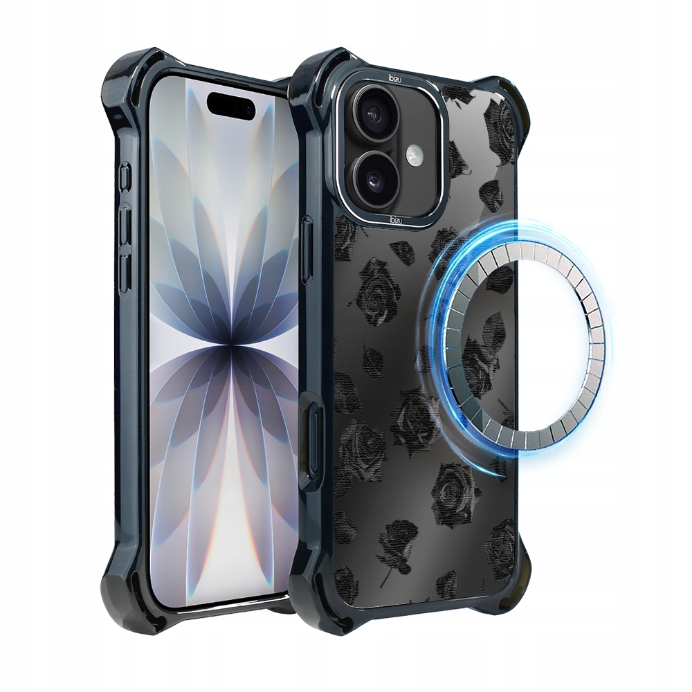 Pouzdro Ibizu DropGuard Ultra s MagSafe pro iPhone 17, půlnoční, snovorůžové