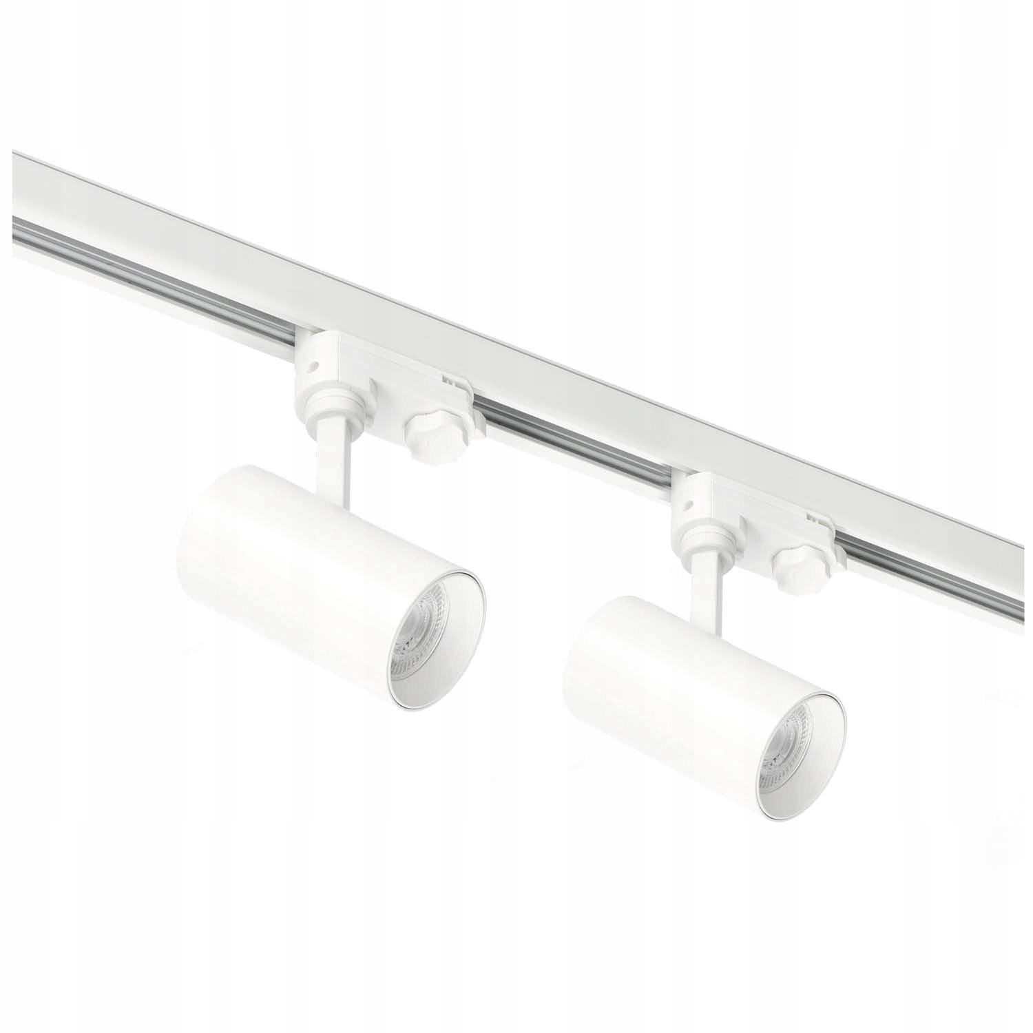 Zestaw szynowy 3 fazowy szyna 2m, 2x Lampa BIAŁY kompletny zestaw Maksymalna moc pojedynczego źródła światła 100 W