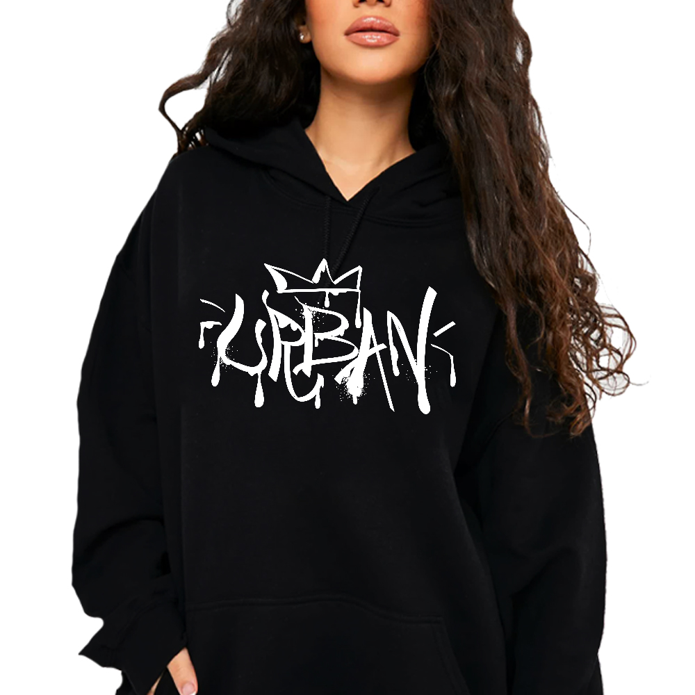 Černá bavlněná mikina s Mikina S Kapucí módní Dárek Vel S