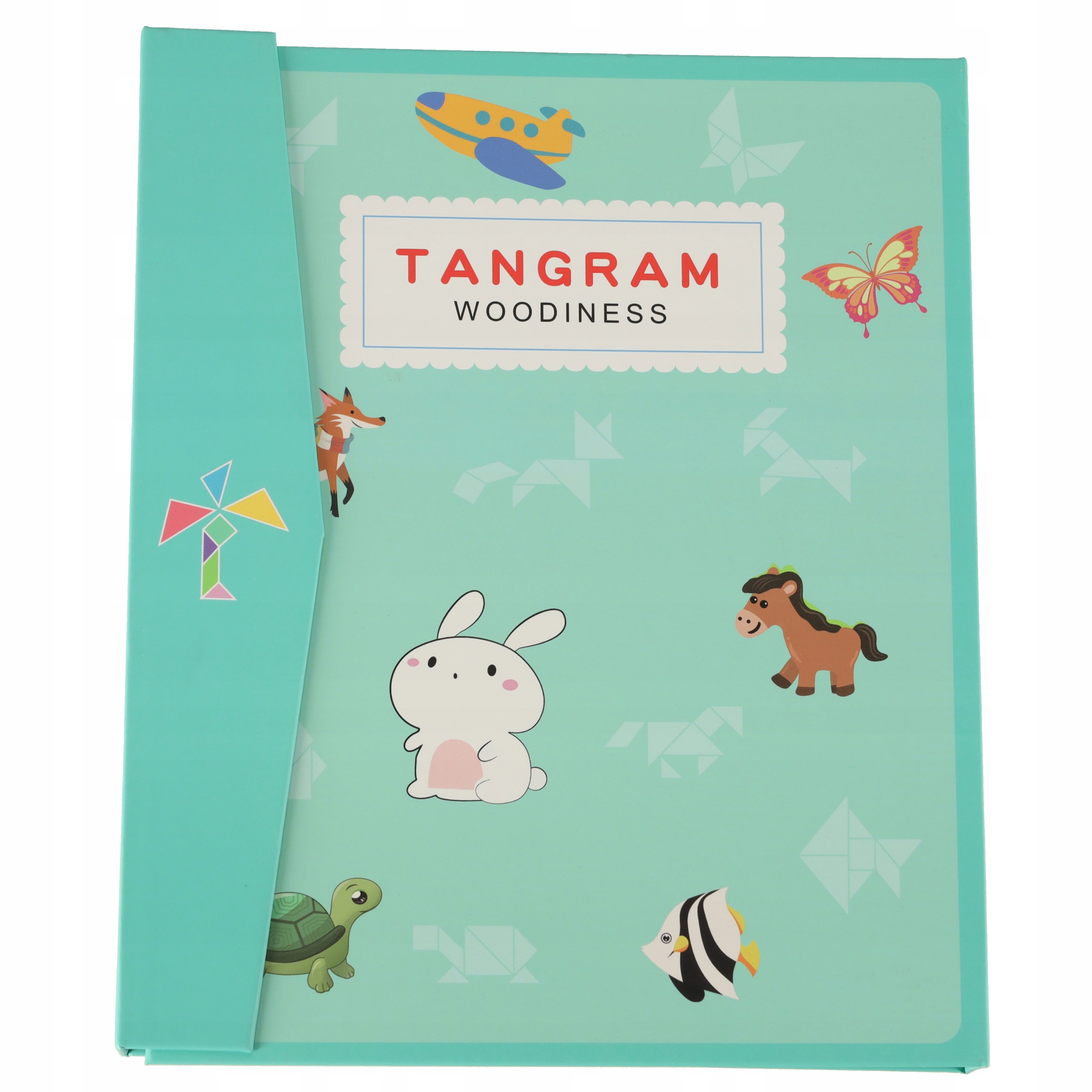 TANGRAM UKŁADANKA KSIĄŻECZKA MAGNETYCZNA GRA LOGICZNA EDUKACYJNA KLOCKI 3D Liczba elementów 7 szt.