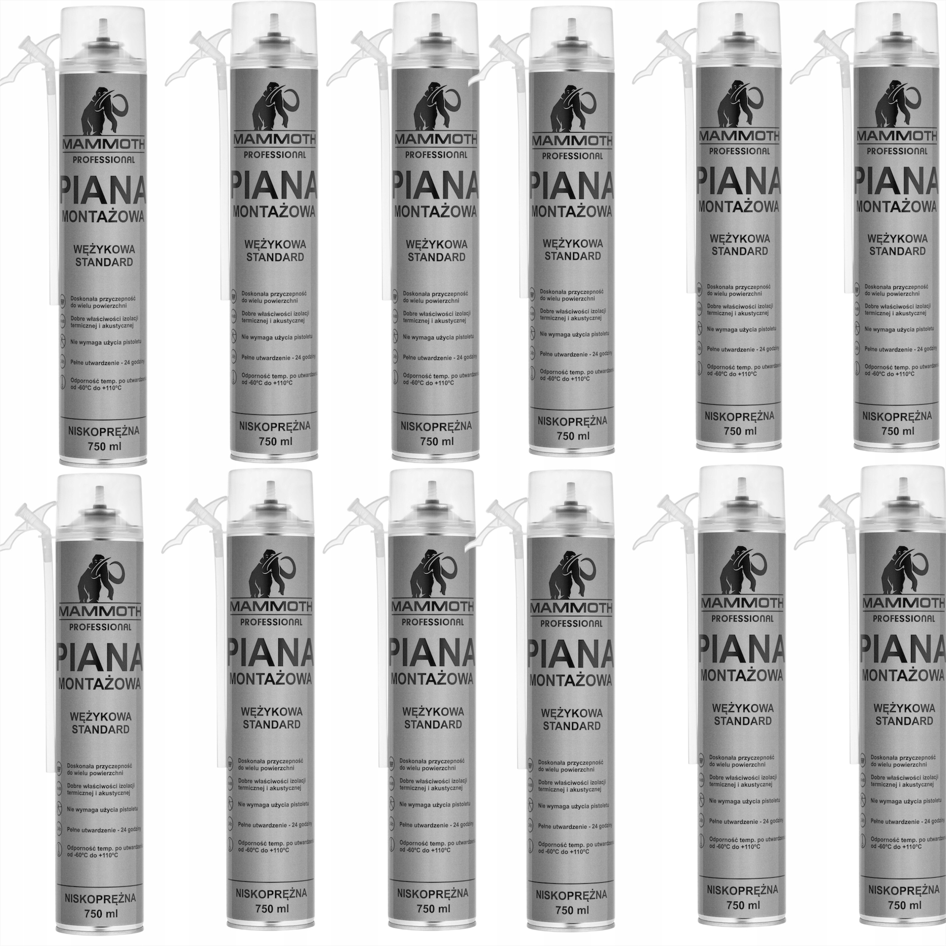 Montážní Pěna Nízkotlaká Pěna 750 ml Mammoth