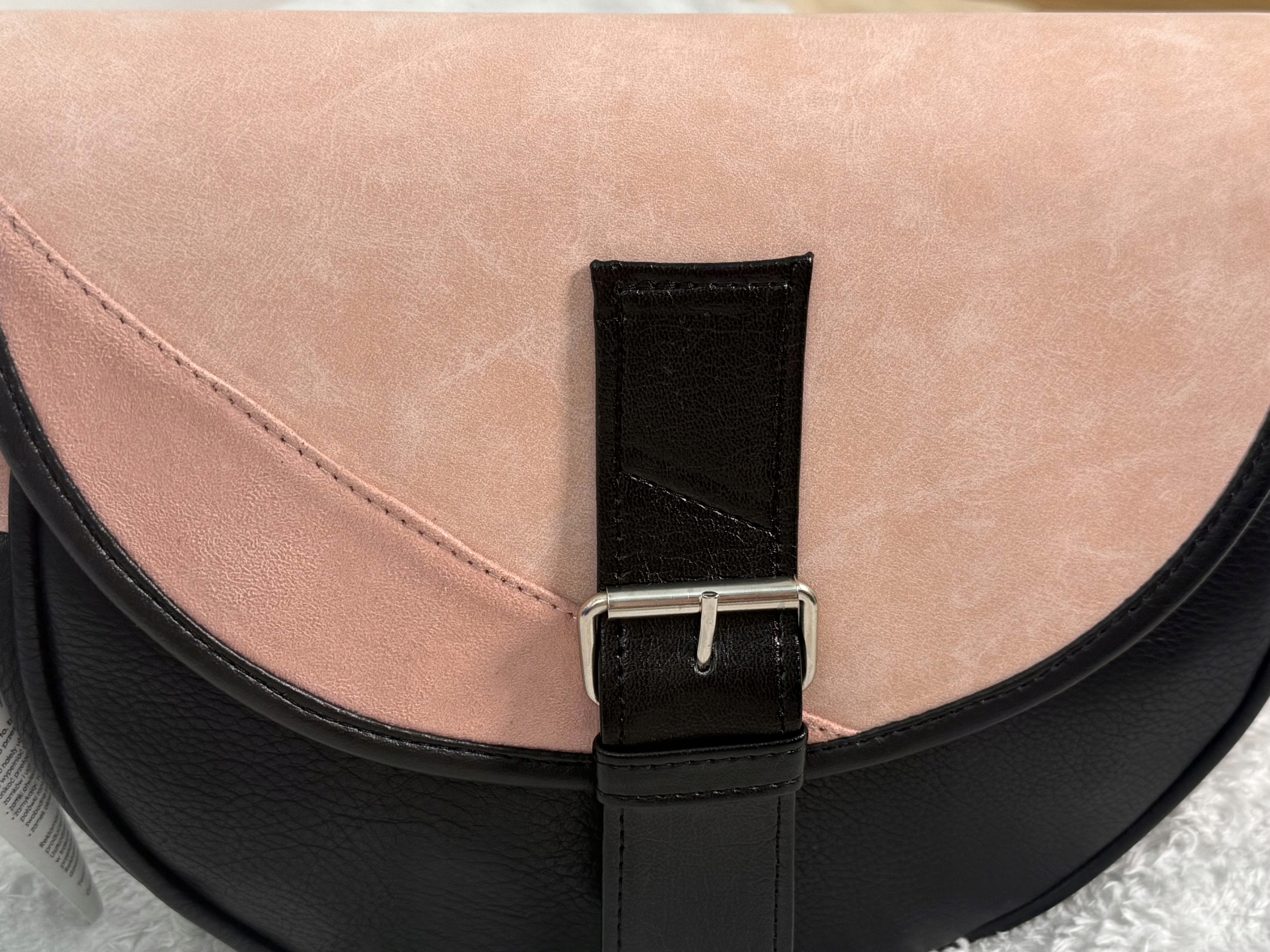 Progres dámská kabelka přes rameno z eko kůže černá-růžová 1751cz/růžová