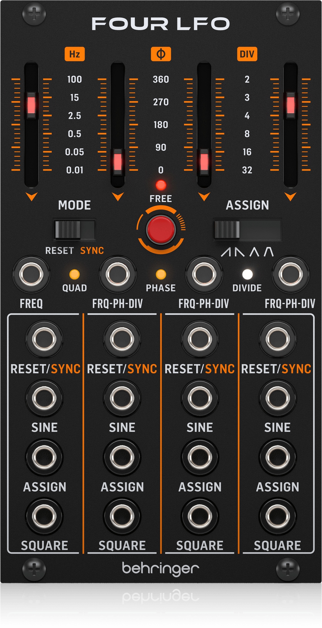 FOUR LFO Moduł Syntezatora Modularnego Eurorack Behringer EAN (GTIN) 4033653033039