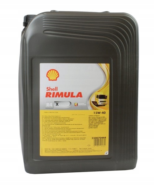 Olej Shell 15W40 20 L Rimula R4 X Jerry Can E7 CI-4 Man 3275-1