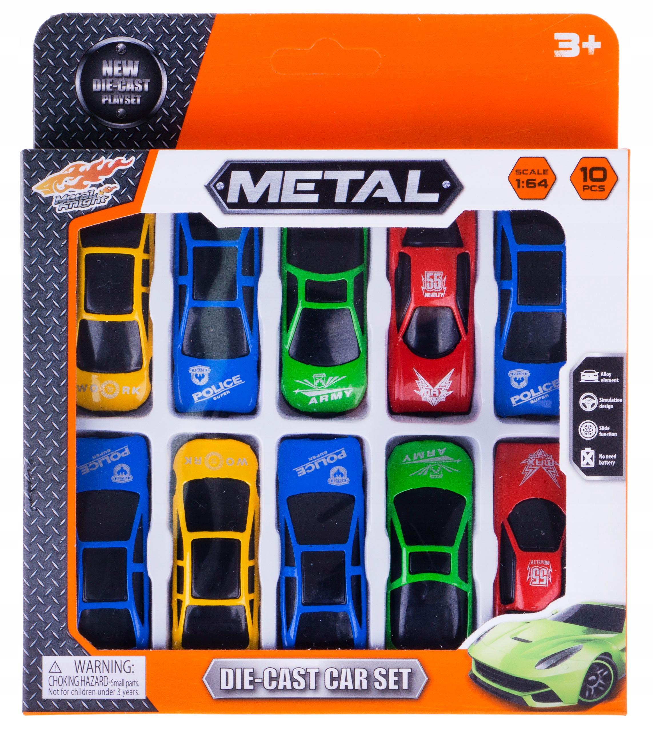 

Resoraki 10 Szt. Mega Zestaw 10 Metalowych Autek