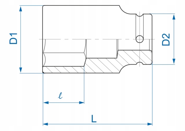 KING TONY Nasadka udarowa długa klucz 3/4 55mm Kod producenta 643555M