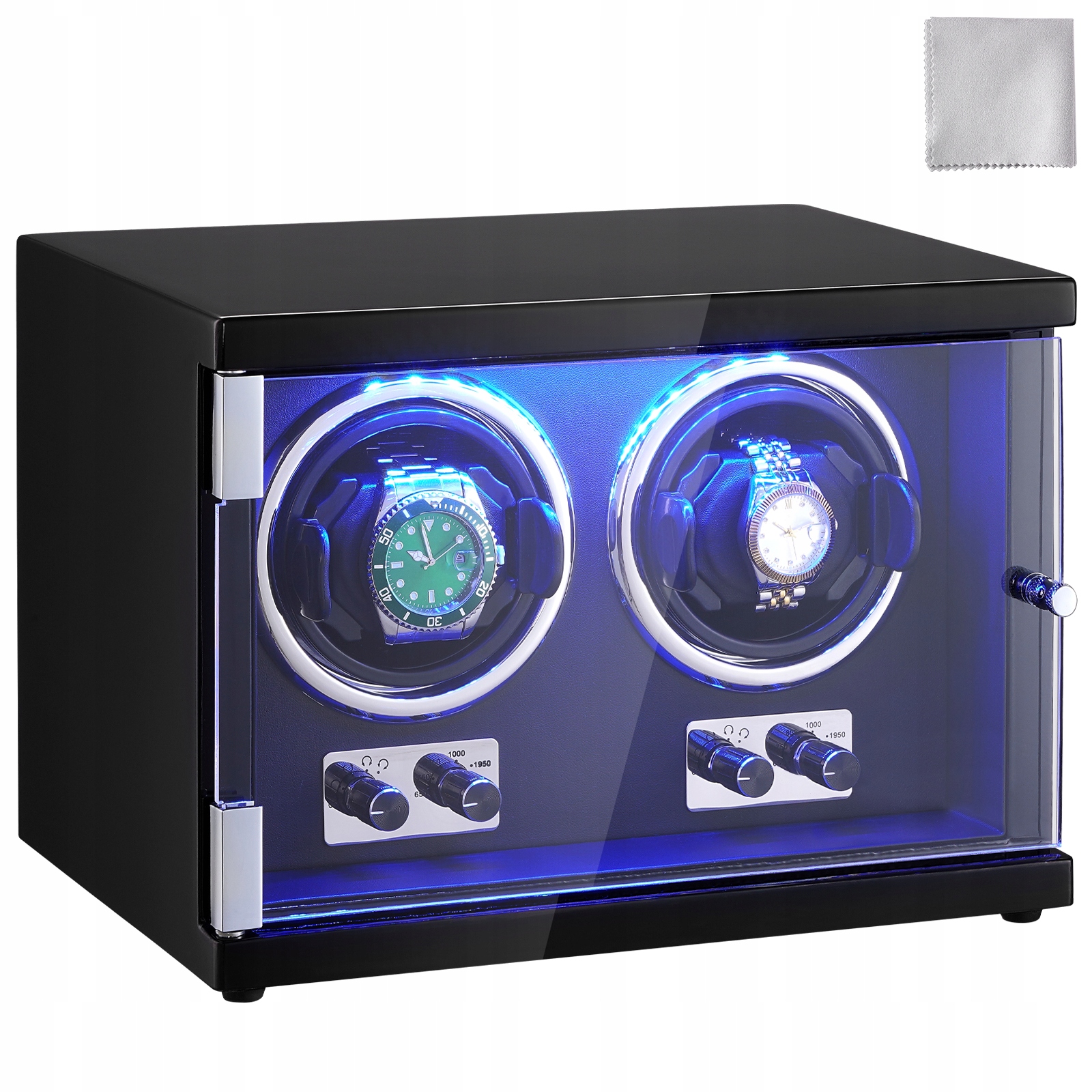 VEVOR Rotomat Do Zegarków 265X180X193MM Podwójny Rotomat 2 Silnikami