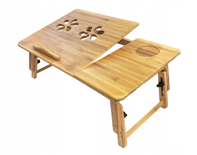 NIEZBĘDNY STOLIK POD LAPTOP BAMBUSOWY+WENTYLATOR ! Maksymalna przekątna ekranu 17