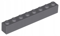 

Lego 3008 Klocek 1x8 Szary ciemny Dbg Nowy (4g)