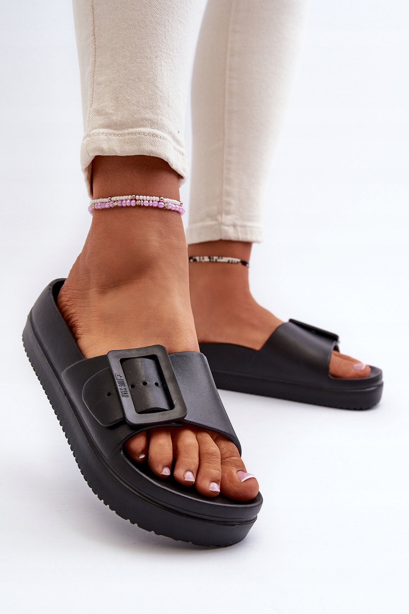 KLAPKI DAMSKIE PIANKOWE NA PLATFORMIE LEKKIE NN274A662 CZARNE 39 Kod producenta 100388906