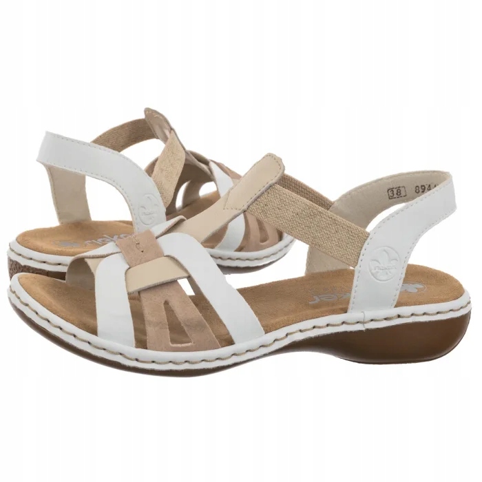 Dámské sandály Rieker bílé 65918-81 White Combination