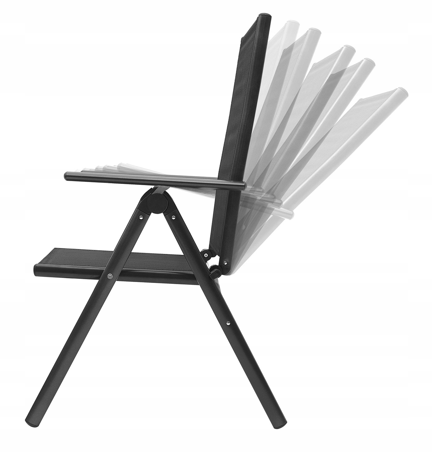 MEBLE OGRODOWE ZESTAW STÓŁ 6+1 NA TARAS BALKON Kolor czarny