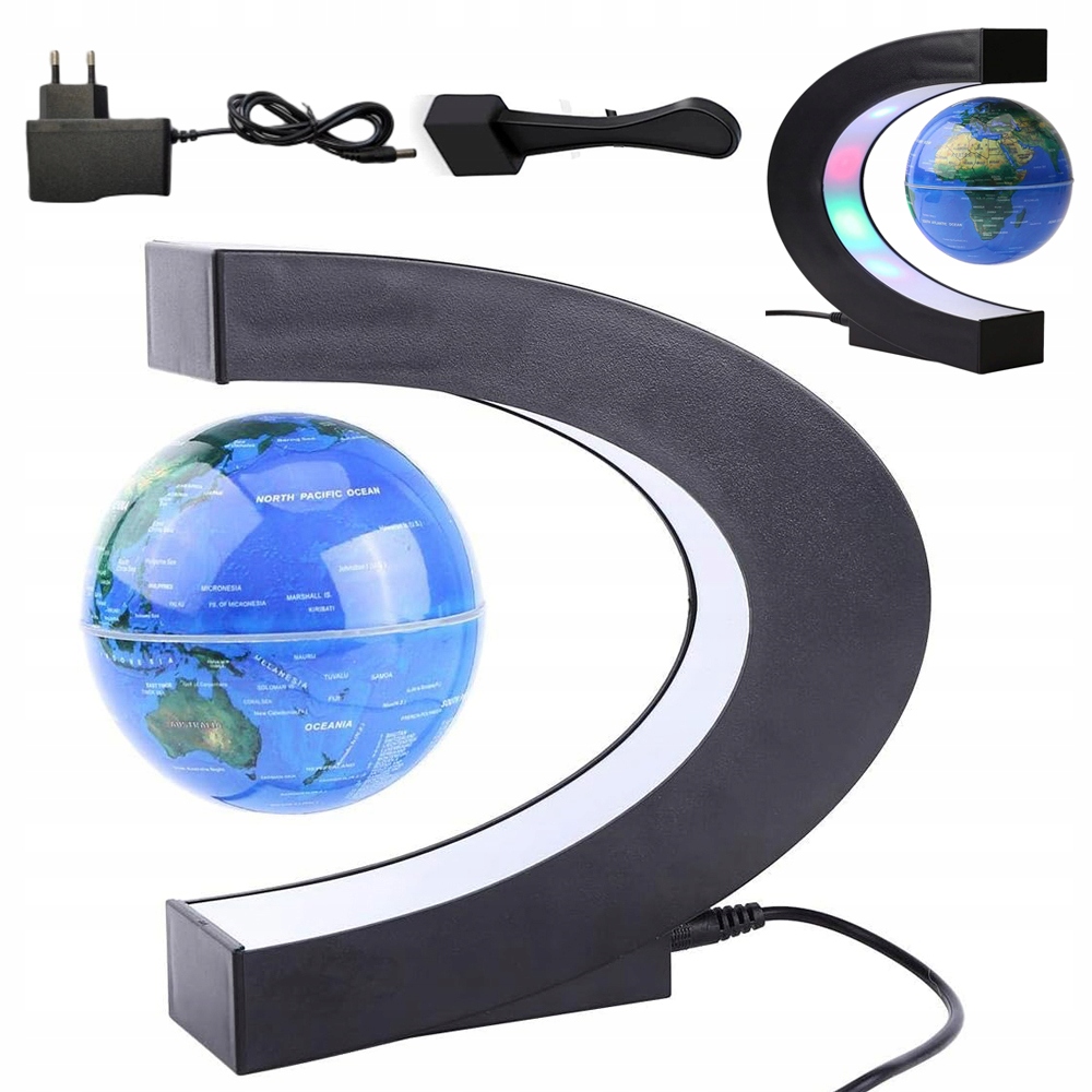 LEWITUJĄCY GLOBUS INTERAKTYWNY PODŚWIETLANY LED LAMPKA NA PREZENT
