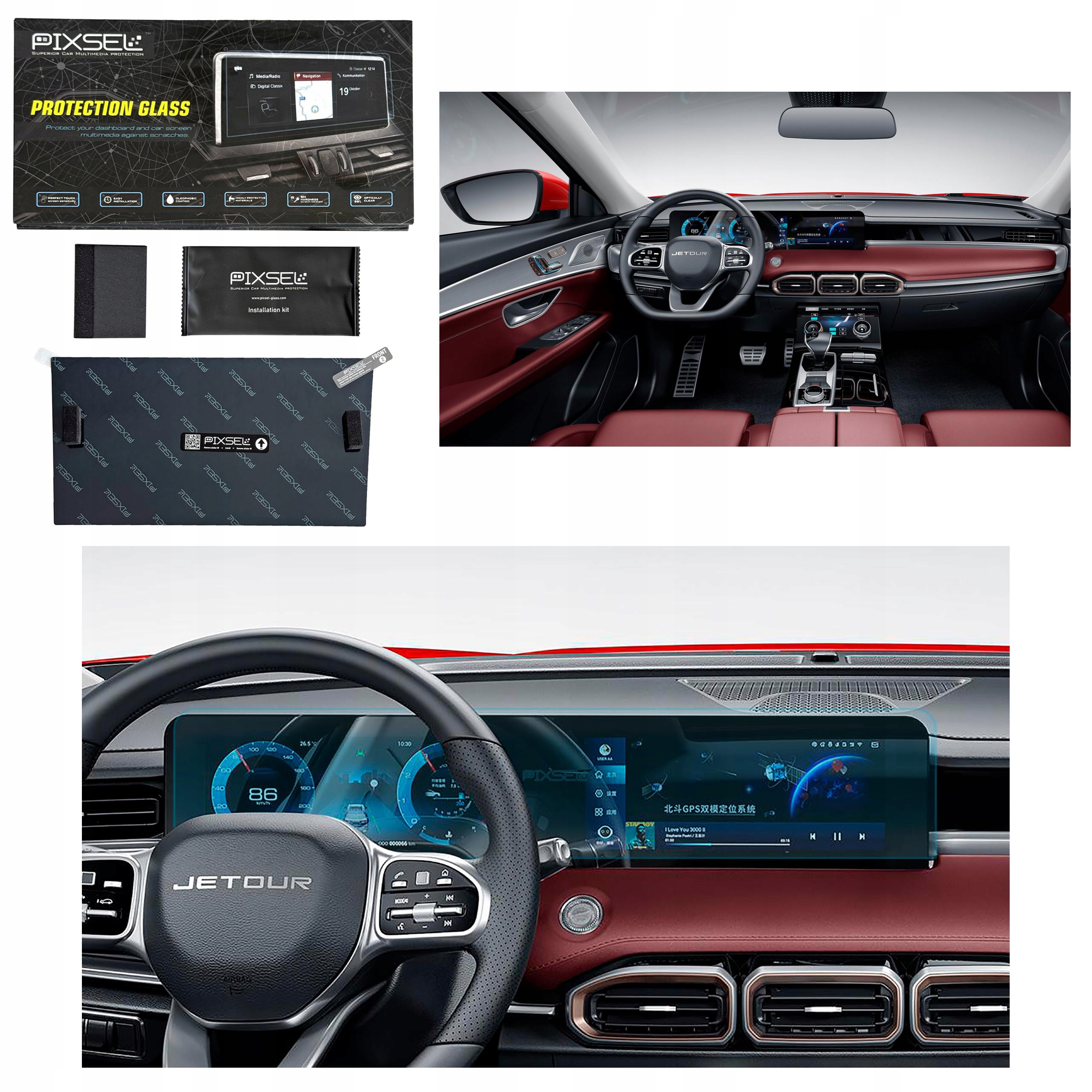 Antyodciskowe Matowe Szkło Ochronne Jetour X70 PLUS-24.7“ 2024-