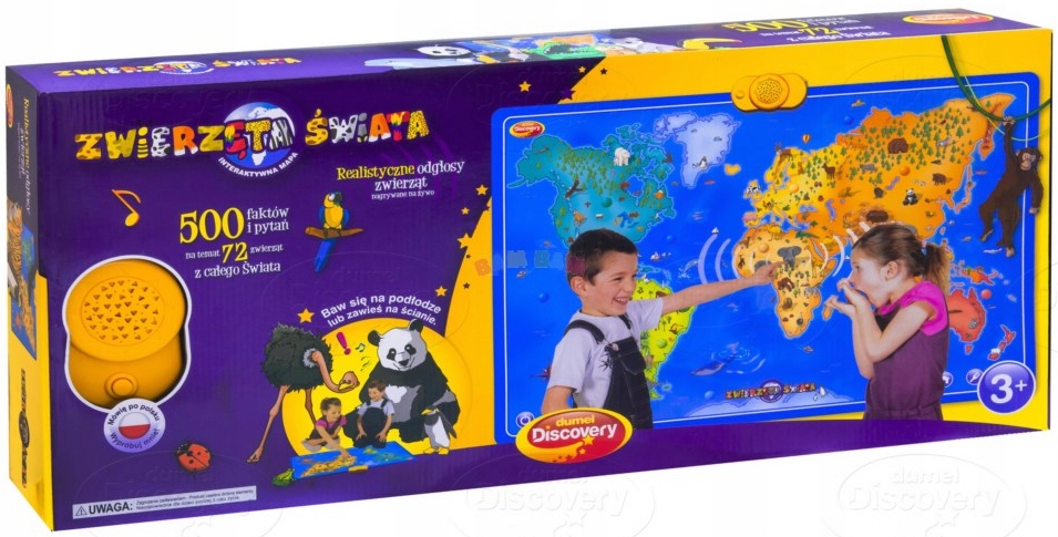 Dumel Zwierzęta świata Mapa interaktywna