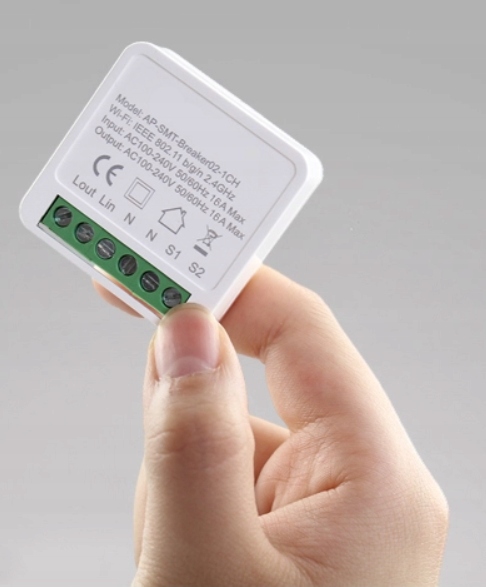 Dopuszkowy włącznik WiFi Gniazdo przekaźnik 1CH Zasilanie sieciowe