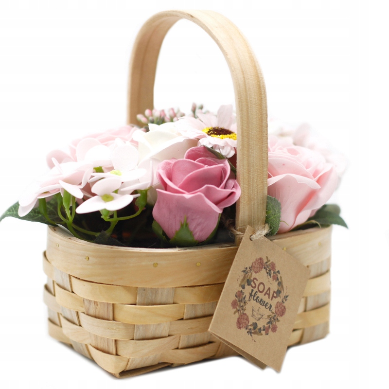 Růžová mýdlová kytice Dárek pro ni Babiččiny maminky