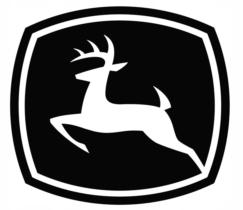 Naklejka Napis Logo John Deere 15cm budowlana wodoodporna samoprzylepna