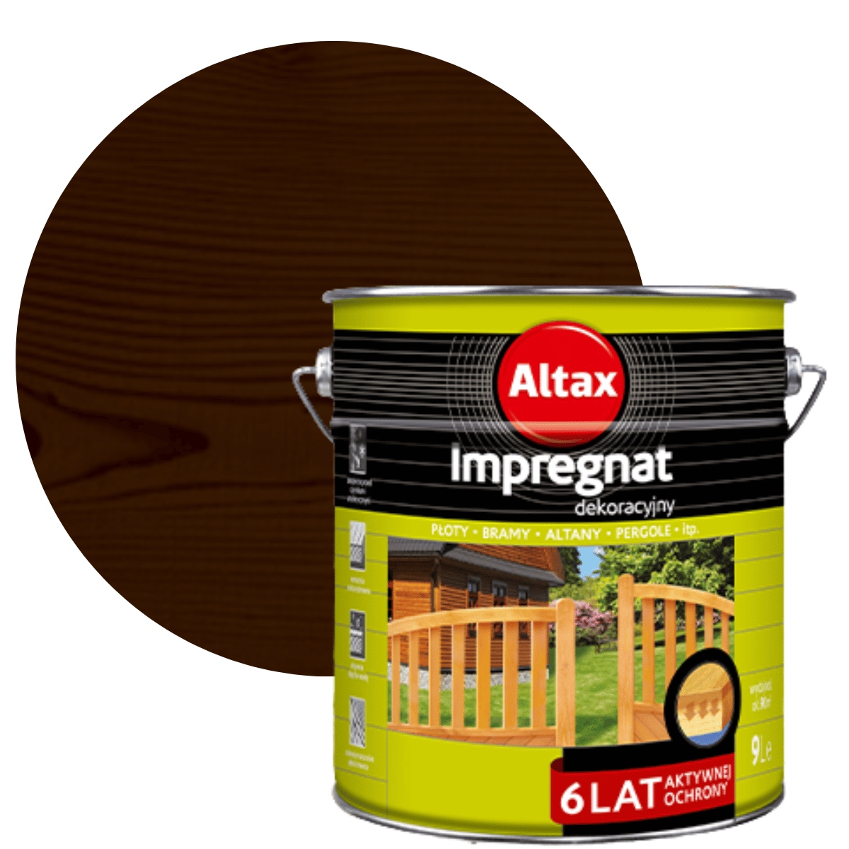 Altax Dekorační Impregnát 9 L Palisandr