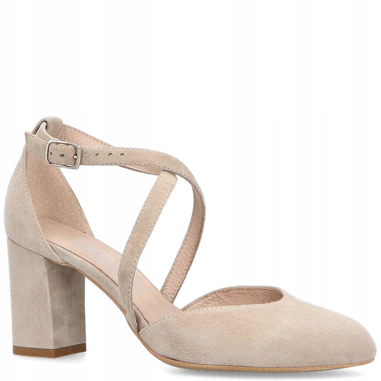 Taneční kožené lodičky Kotyl 7075 Béžové 40