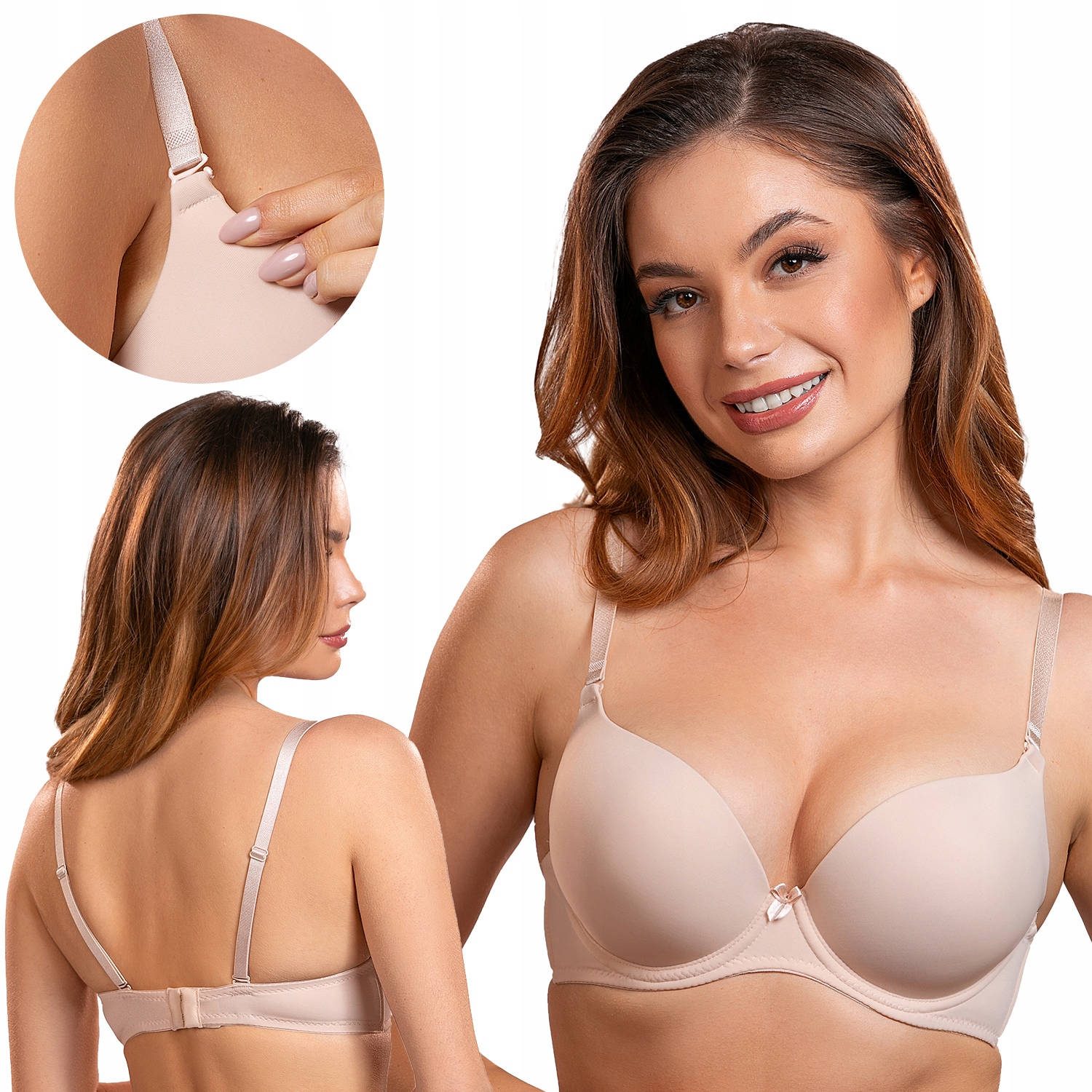 Vivisence 1041 béžová Push-up podprsenka 65C
