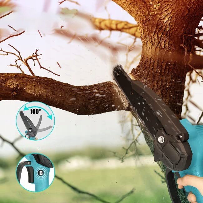 PIŁA ŁAŃCUCHOWA AKUMULATOROWA 6"+ 4" PILARKA RĘCZNA GAŁĘZIÓWKA MOCNA 2x AKU Kod producenta wd23125