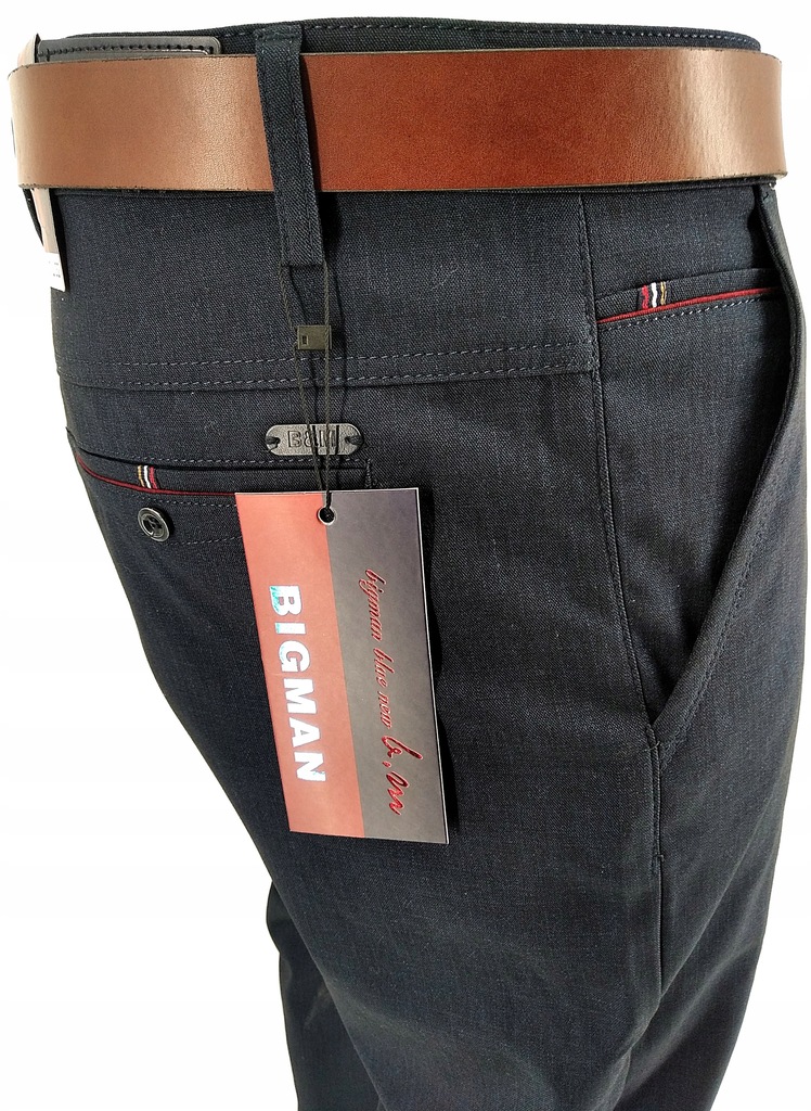 Pánské Elegantní Kalhoty Tmavě Námořnická Modrá BM097 Big W47 120 124 CM