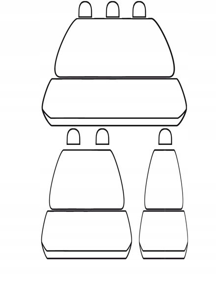 POKROWCE VW TRANSPORTER T4 6 OSOBOWY,DOKA 2+1+3 Typ pokrowiec