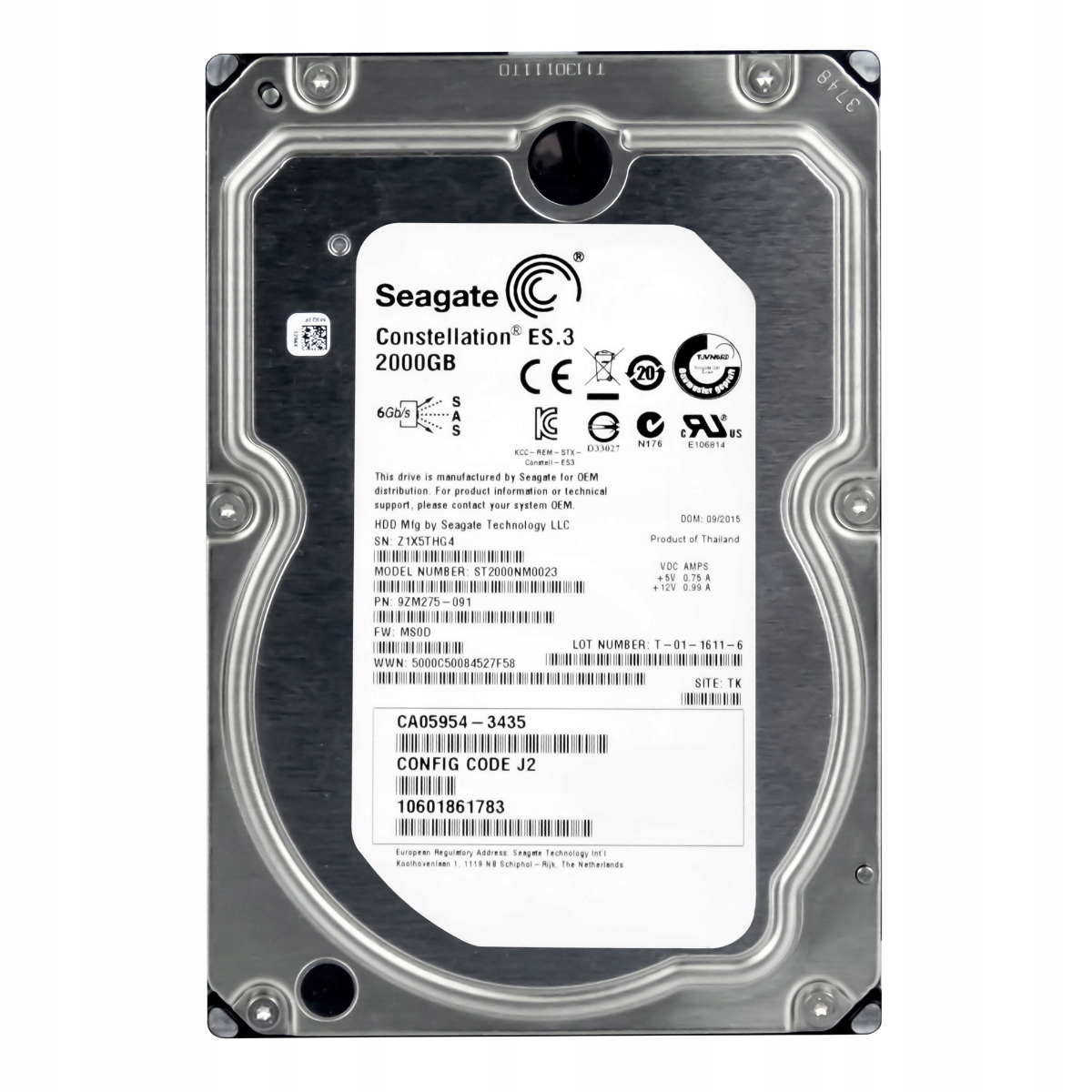 Fujitsu CA05954-3435 2TB 7.2K 128MB SAS-2 3.5'' ST2000NM0023